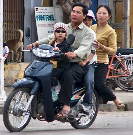 4 on a motorbike