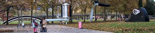 the buried bicycle, Parc de la Villette, Paris