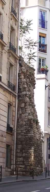 the old wall of Paris, rue Clovis, 5th arrondissment